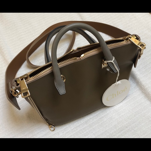 Authentic Chloe Porte Epaule Two-Tone Leather Bag - Picture 3 of 8